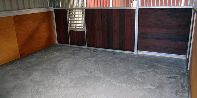 Horse Stall's Concrete Floor